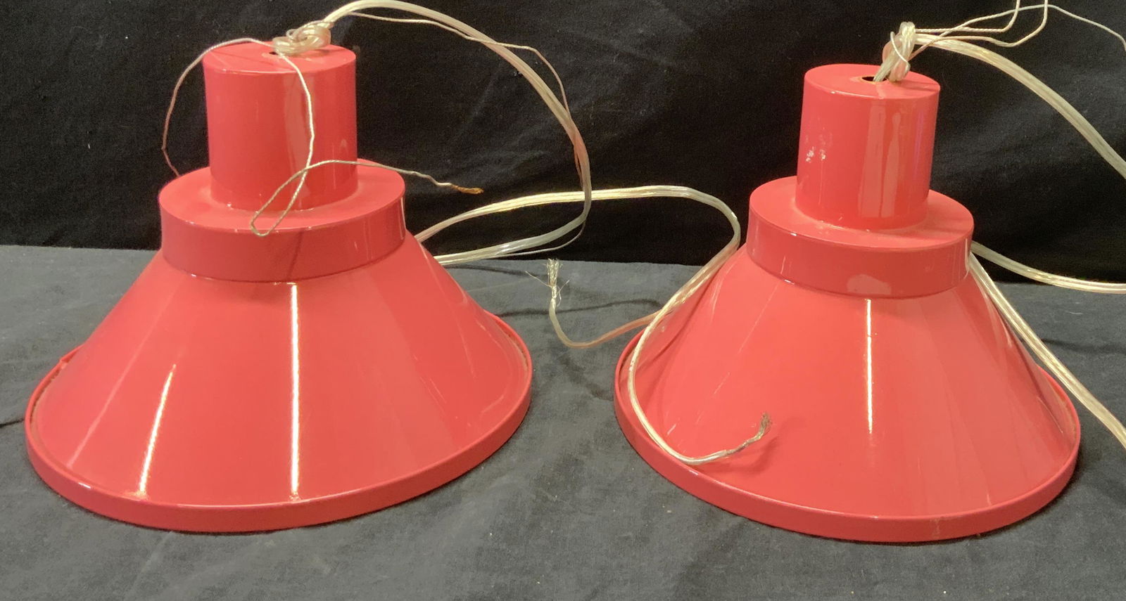 Pair Pink Hanging Ceiling Lamps (1 of 6)