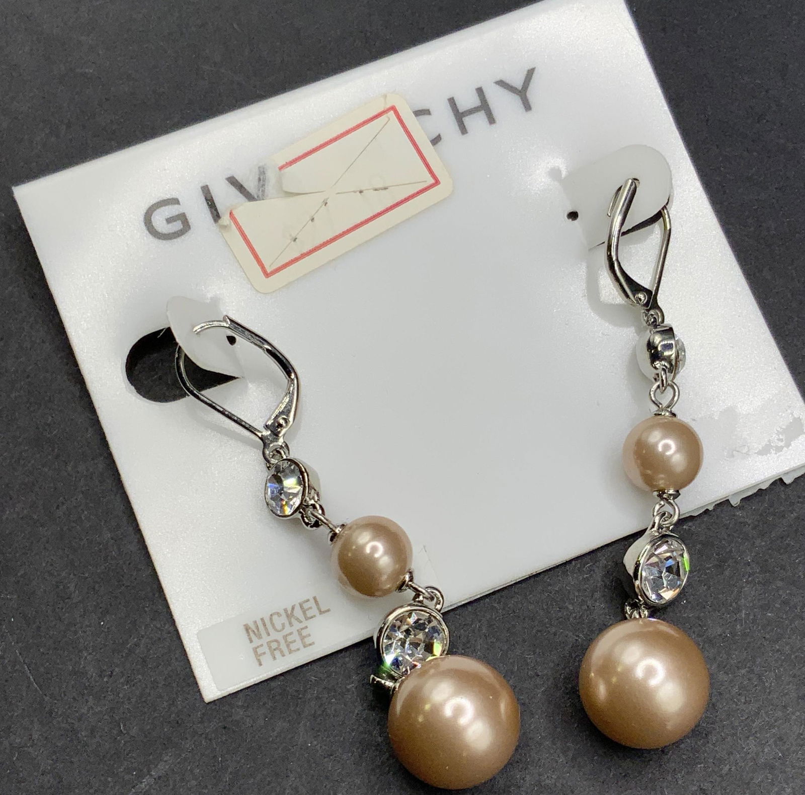 GIVENCHY NWT Pearlescent Dangle Drop Earrings (1 of 11)