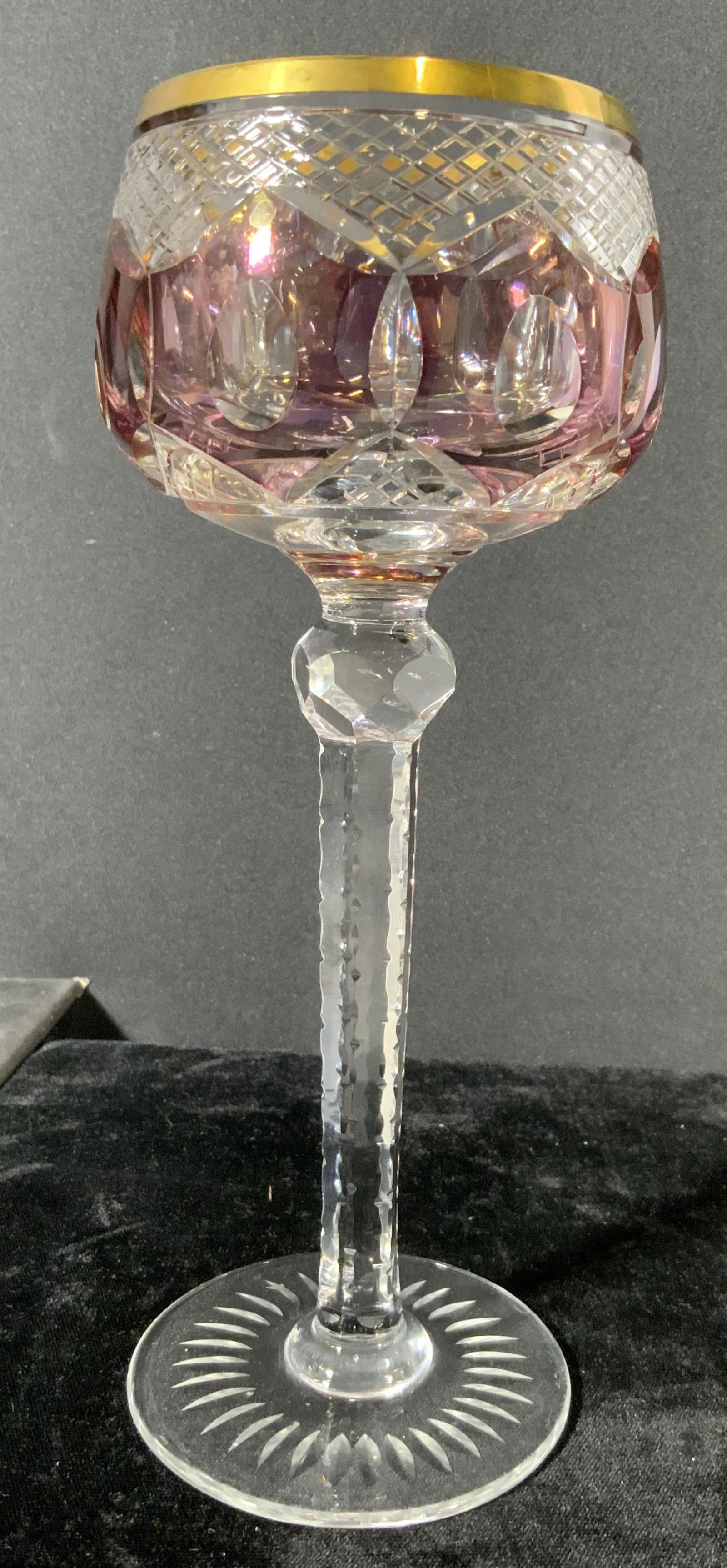 Art Glass Crystal Goblet Stemware (1 of 7)