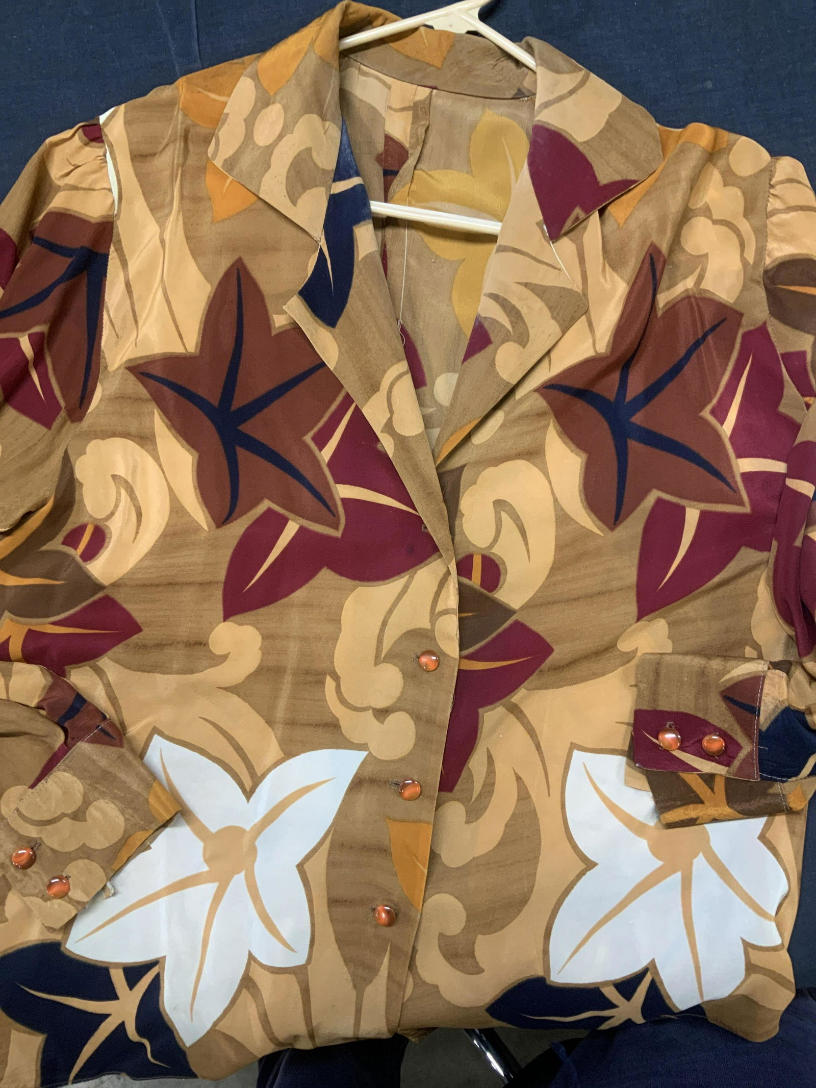 Vintage Button Down Silk Blouse (1 of 6)