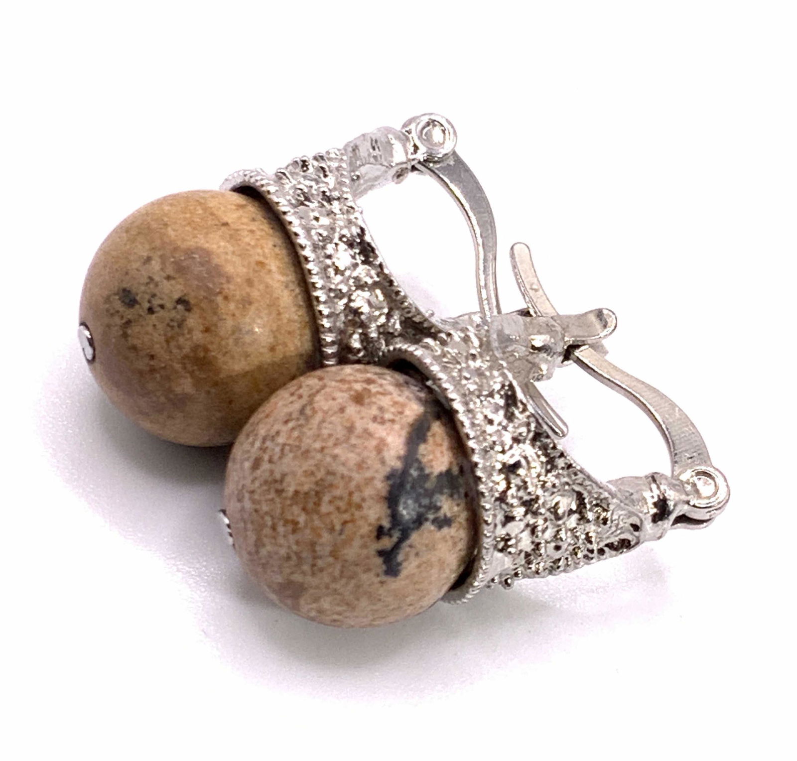 Vintage Natural Polished Stone Earrings, Jewelry (1 of 10)