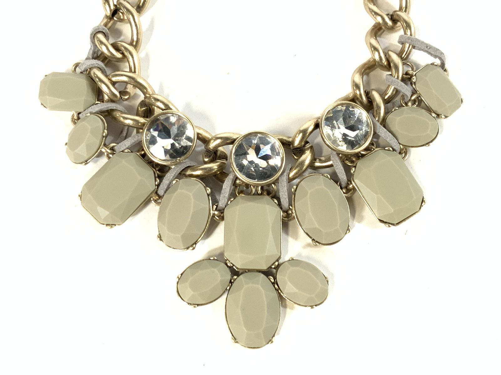 Chunky Banana Republic Gold Toned Necklace, New (1 of 7)