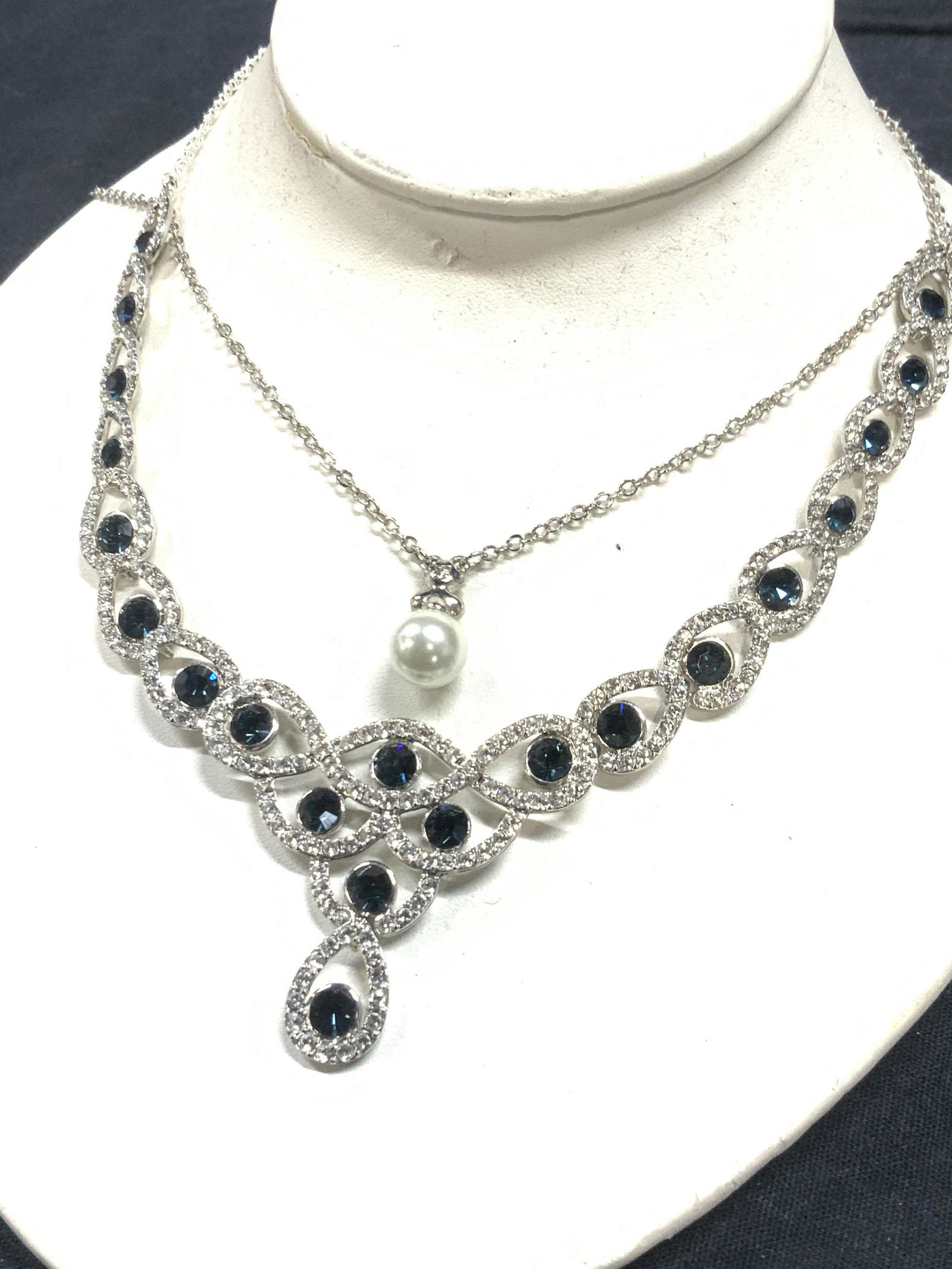 Lot 2 Princess Length Crystal Necklaces, Carolee (1 of 6)