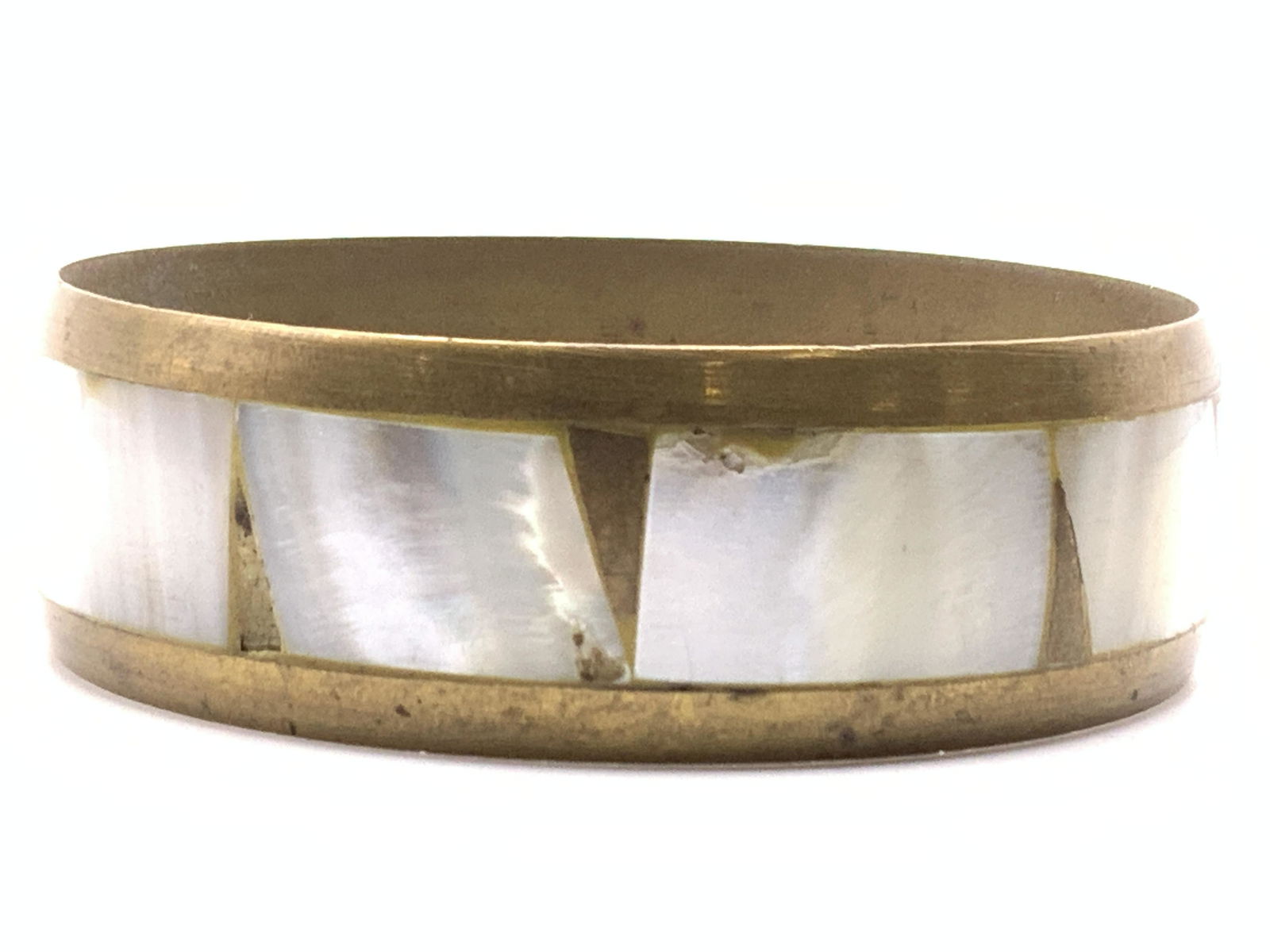 Copper & Mother Of Pearl Vintage Bangle (1 of 5)