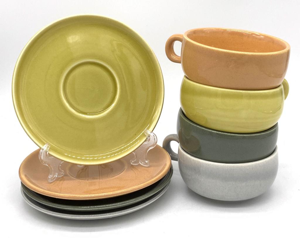 RUSSEL WRIGHT 8 Set Stoneware Cups & Saucers (1 of 5)