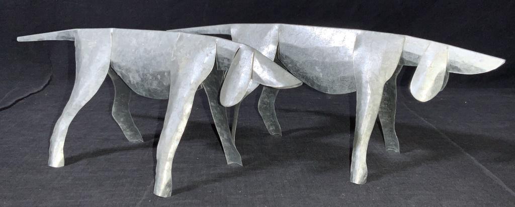 Vintage Metalwork Dog Sculptures (1 of 6)