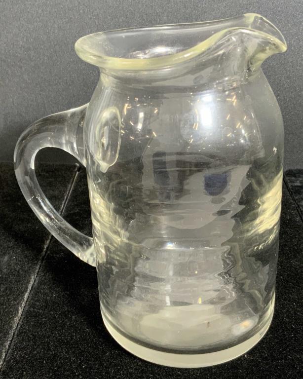 Vintage GILMOR GLASSWORKS Signed Glass Pitcher (1 of 10)