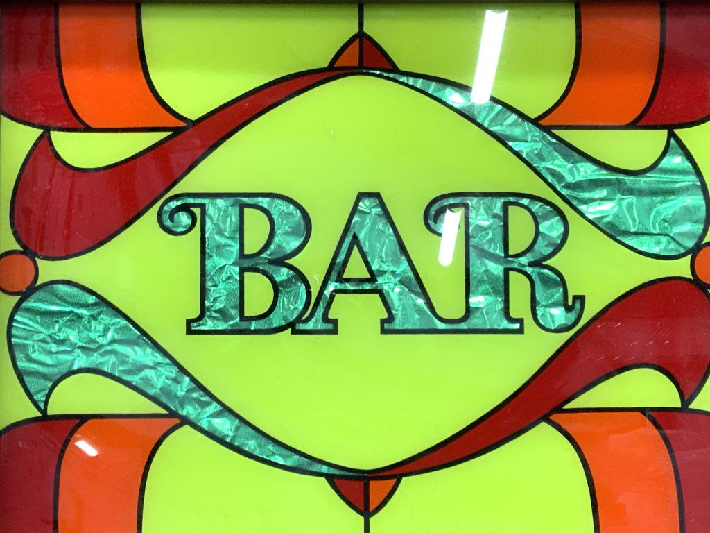 Imitation Stained Glass Bar Sign Barnebys