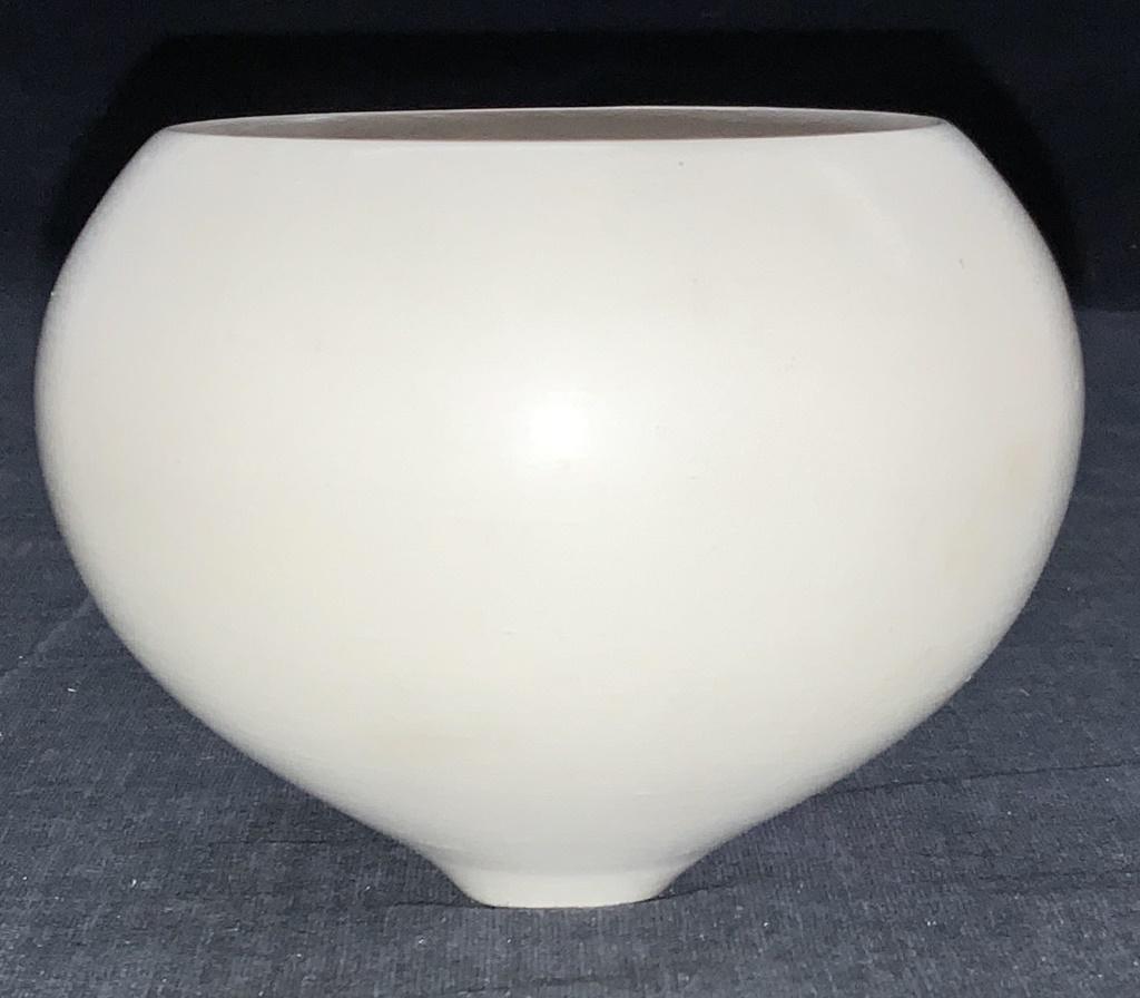 Signed White Ceramic Vessel (1 of 7)