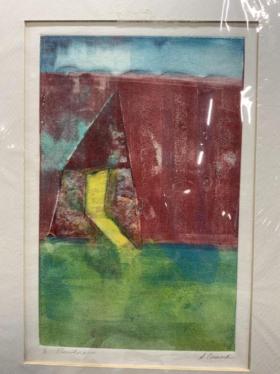 SUSAN OSMOND Signed Abstract Etching Plate Print (1 of 8)