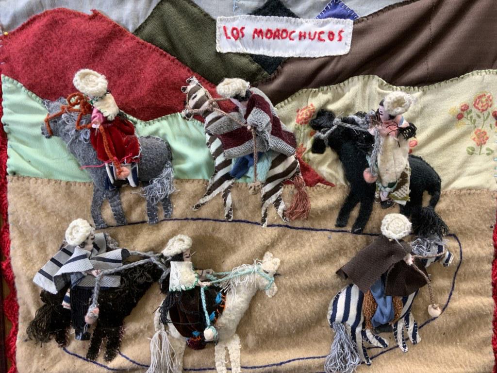 Framed Embroidered Folk Art of LOS MORUCHUCOS (1 of 8)