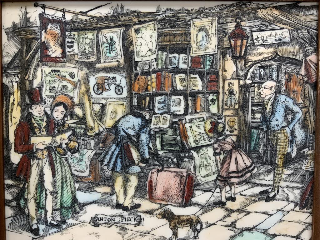 ANTON PIECK Hand Colored Etching Plate (1 of 7)