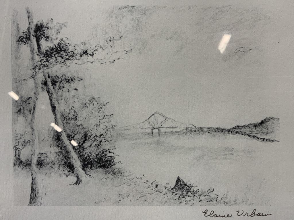 ELAINE URBAIR Signed Lithograph of Bridge (1 of 5)