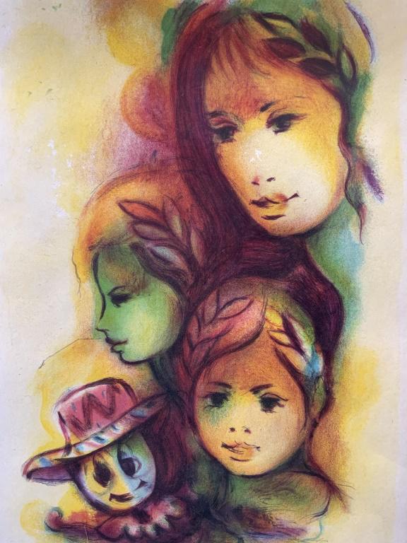 Signed Portrait Study of Woman LMT Ed Serigraph (1 of 6)