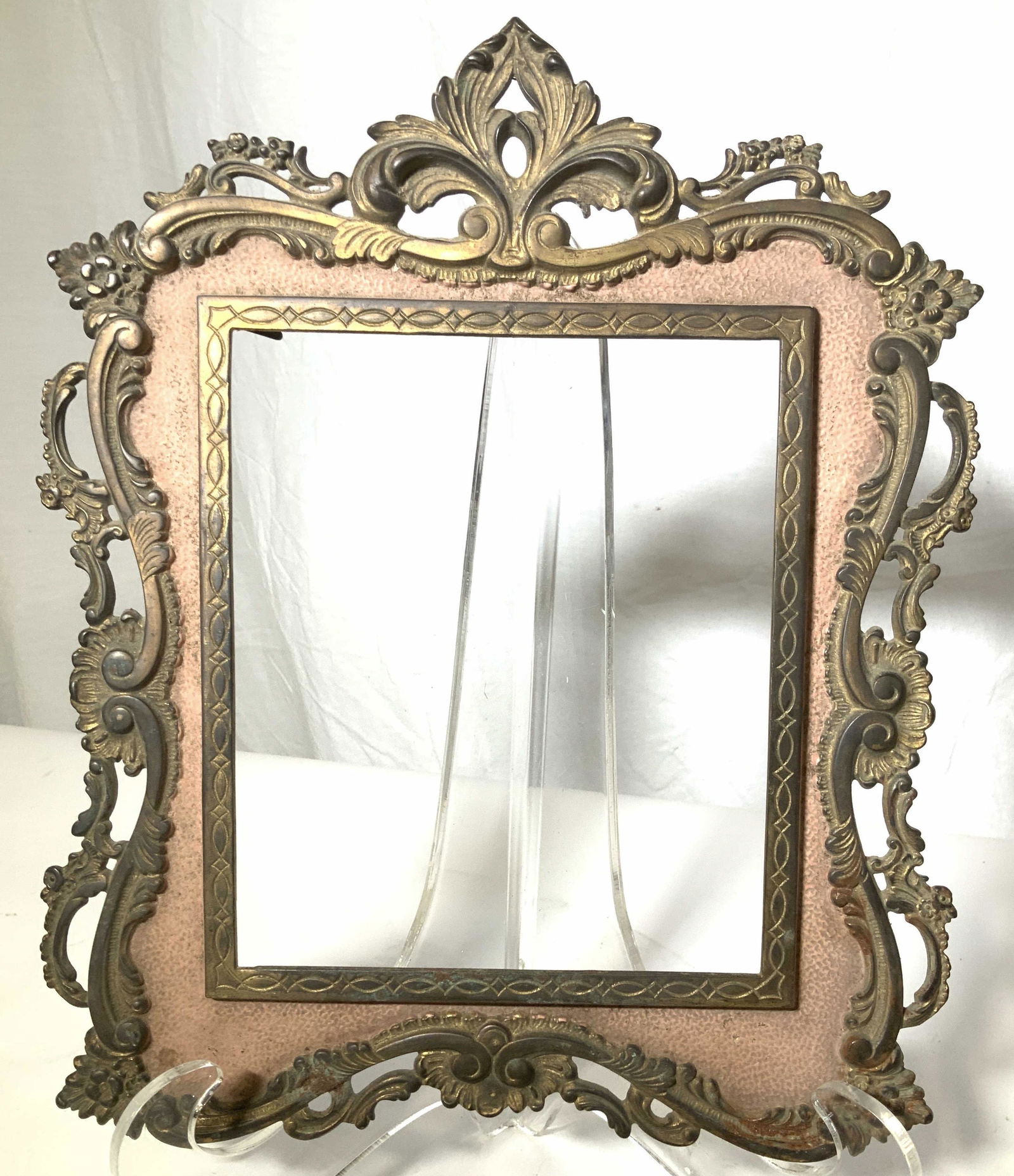 Antique Enamel & Gilded Metal Victorian Frame (1 of 9)