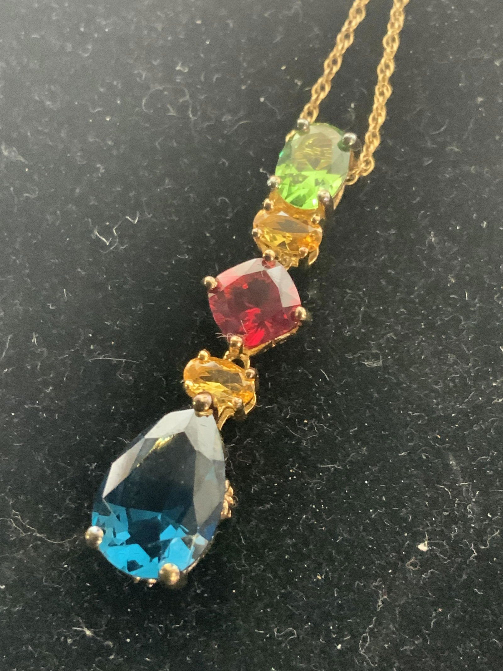 Ralph Lauren Gold and Silver Crystal Pendant (1 of 5)