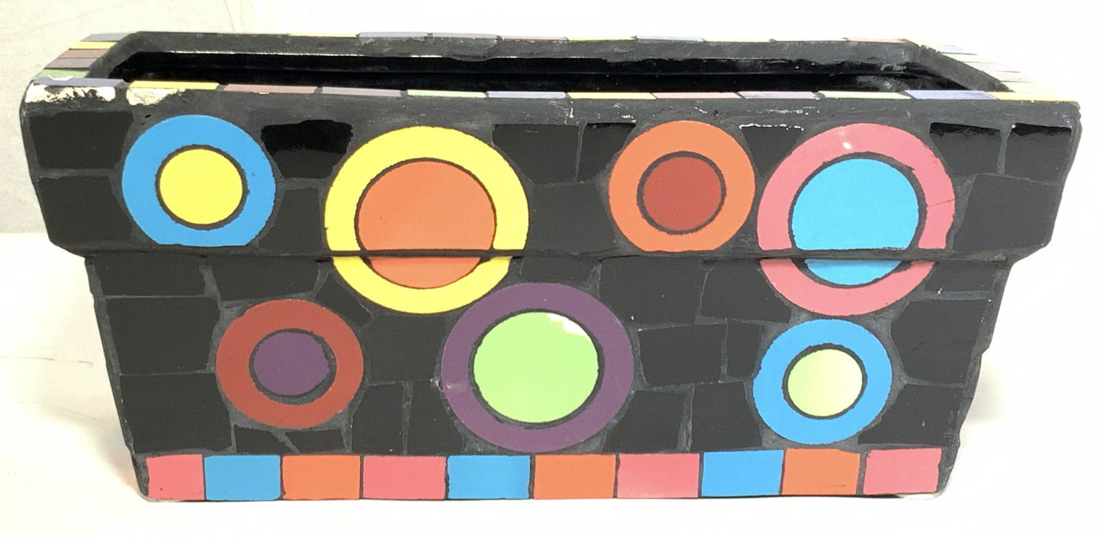 Multicolored Hand Crafted Mosaic Ceramic Planter (1 of 9)