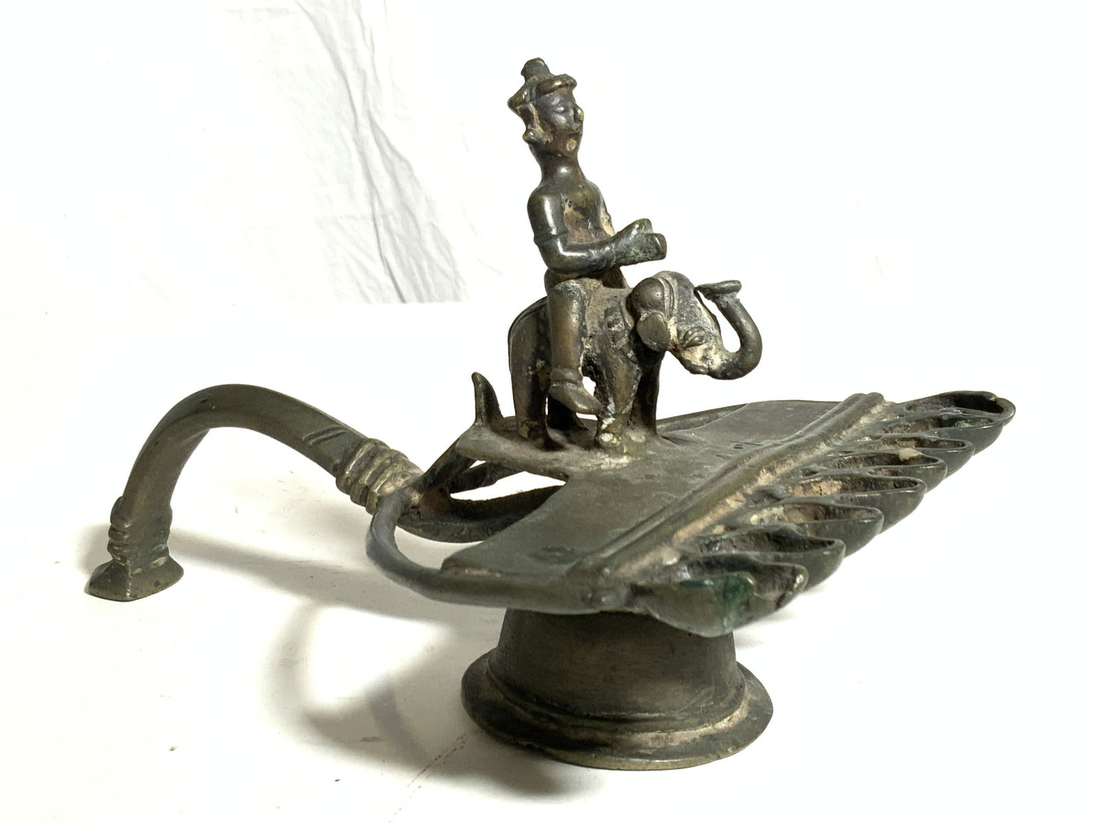Vintage Brass Hindu Elephant  Oil Lamp (1 of 8)