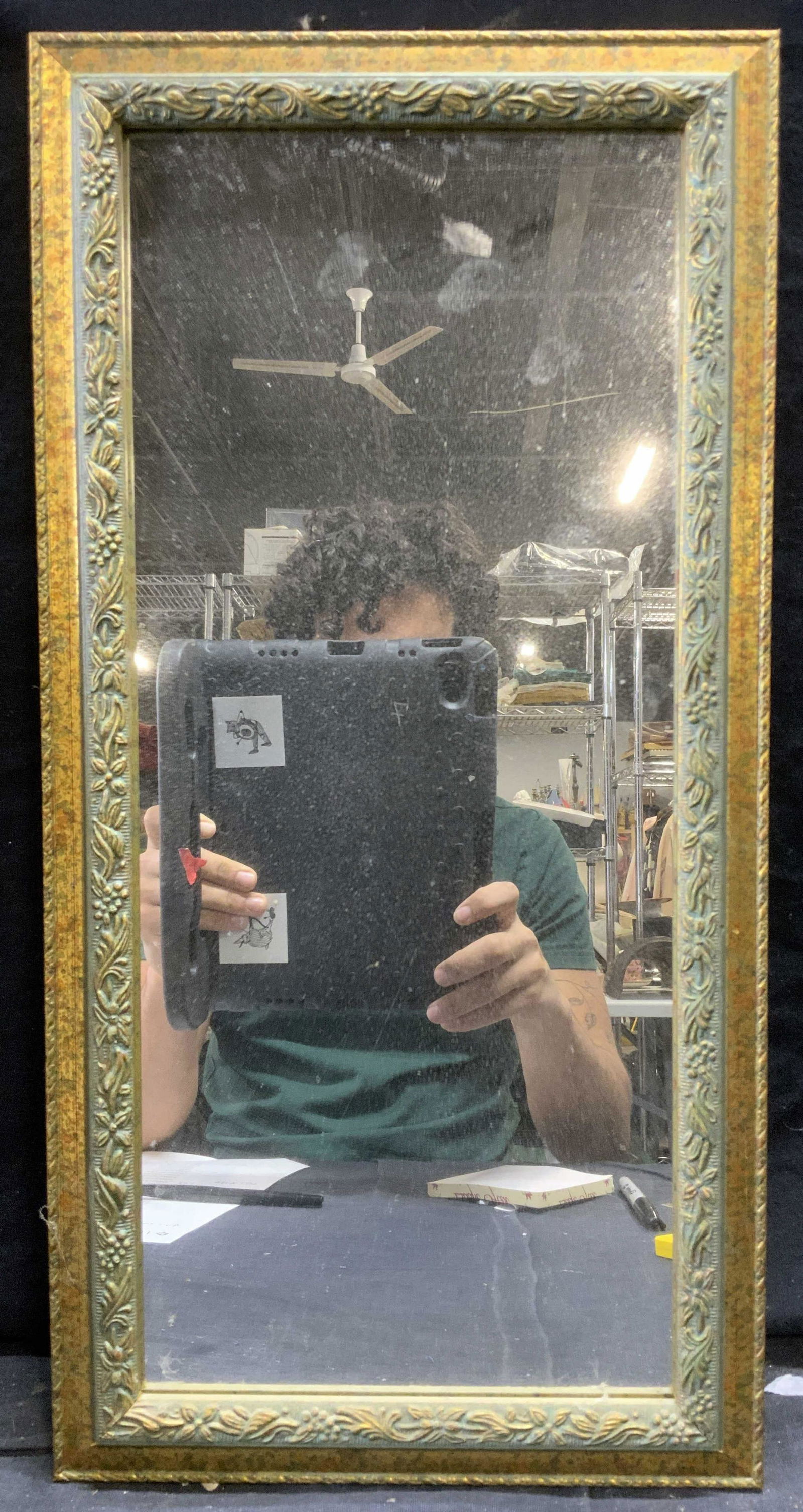 Vintage Gold Toned Wall Small Mirror (1 of 5)