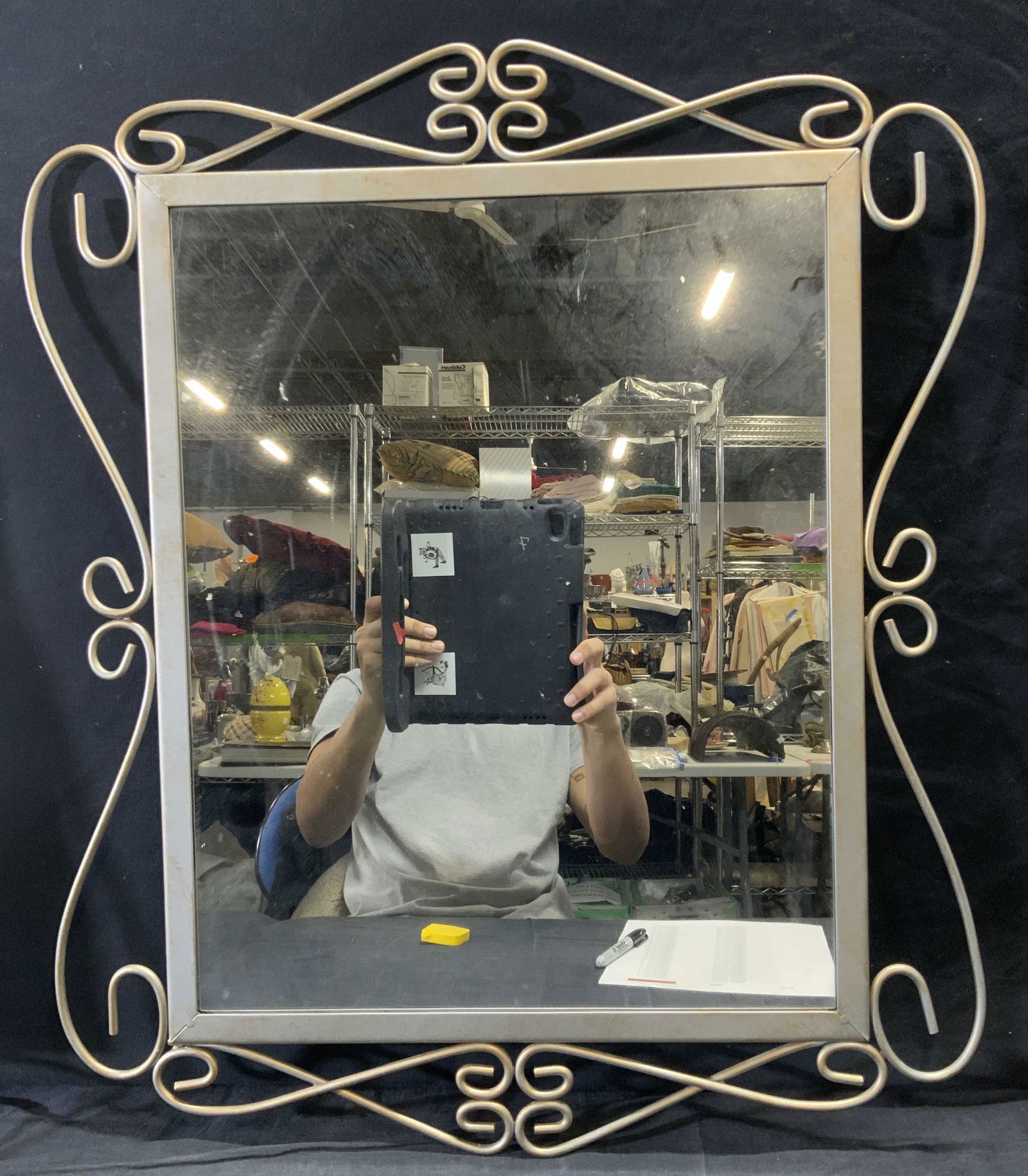 Soldered Metal Frame Wall Mirror (1 of 7)