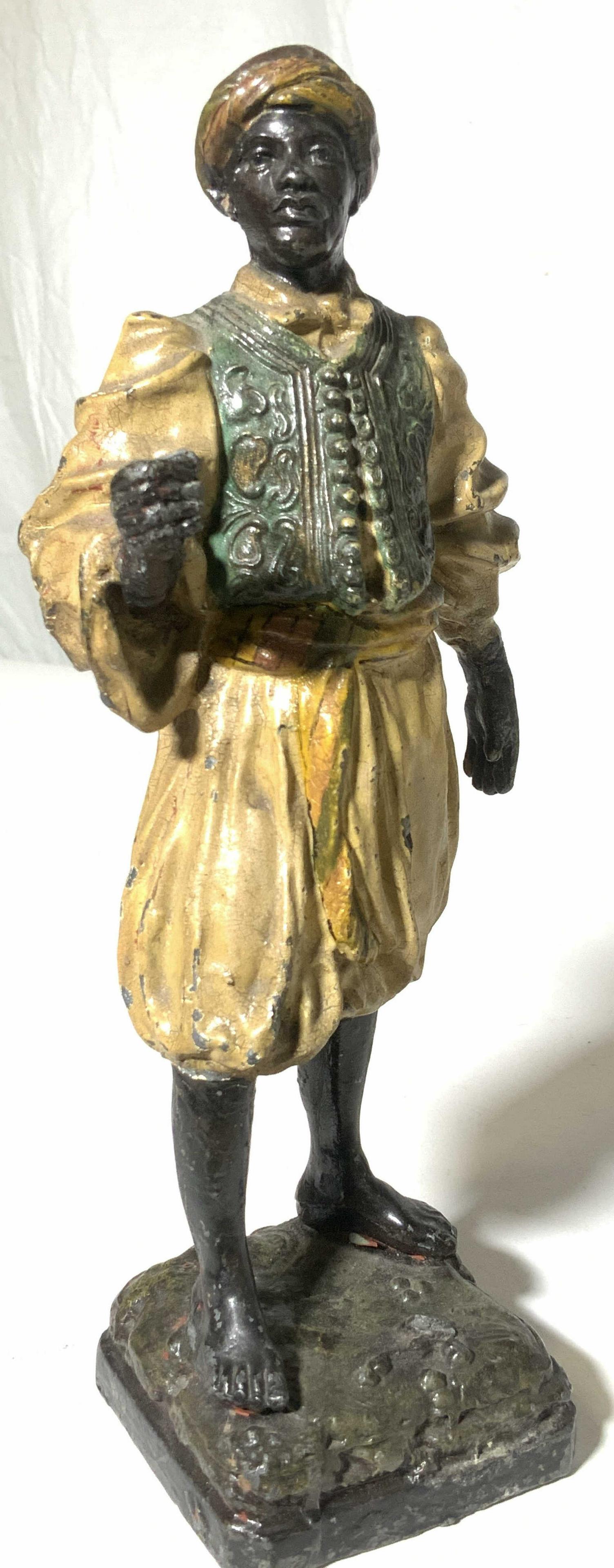 Hand Painted Blackamoor Style Metal Figural (1 of 6)
