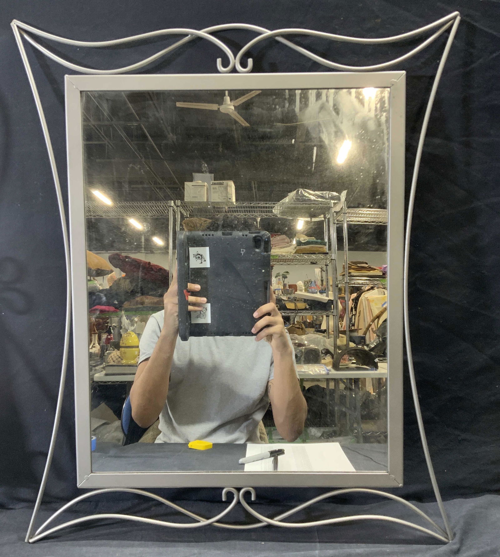 Metal Frame Wall Mirror (1 of 4)