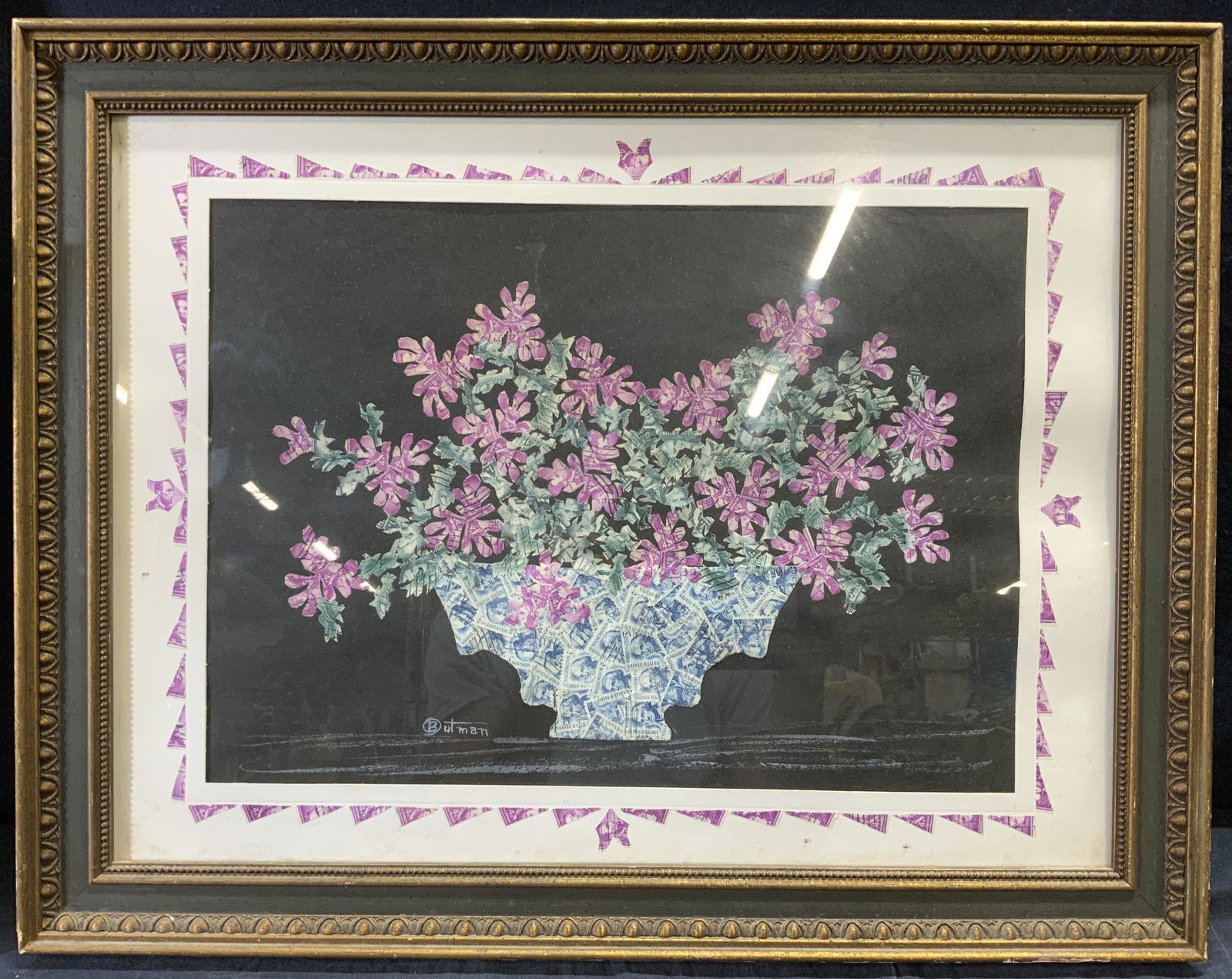 BUTMAN Signed Mail Postage Collage Artwork (1 of 7)