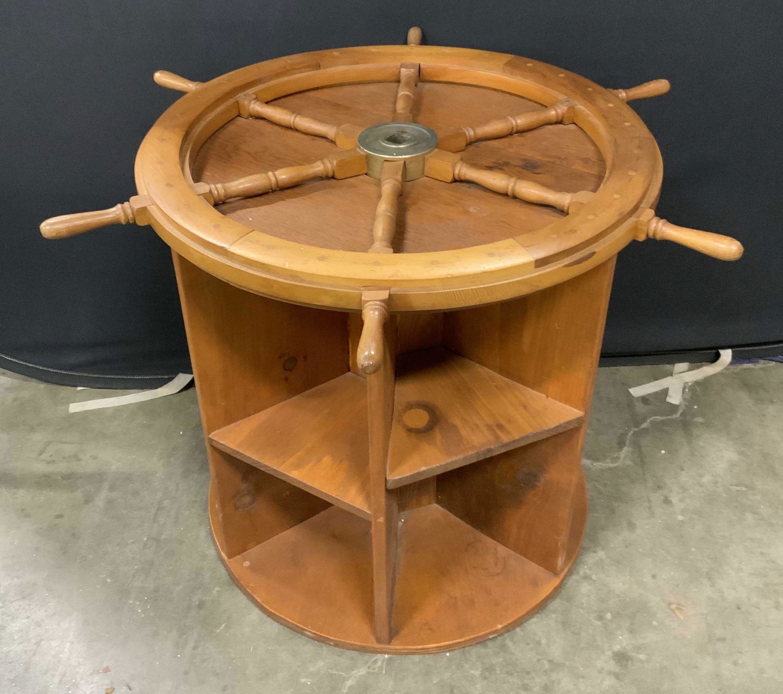 Vintage Hand Made Ships Handle Table (1 of 7)