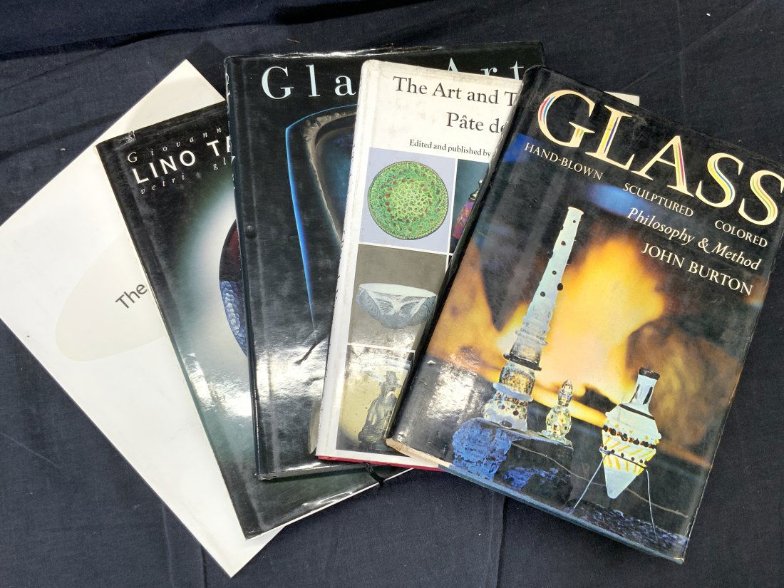Lot of 5 Glass Art Vintage Books (1 of 9)