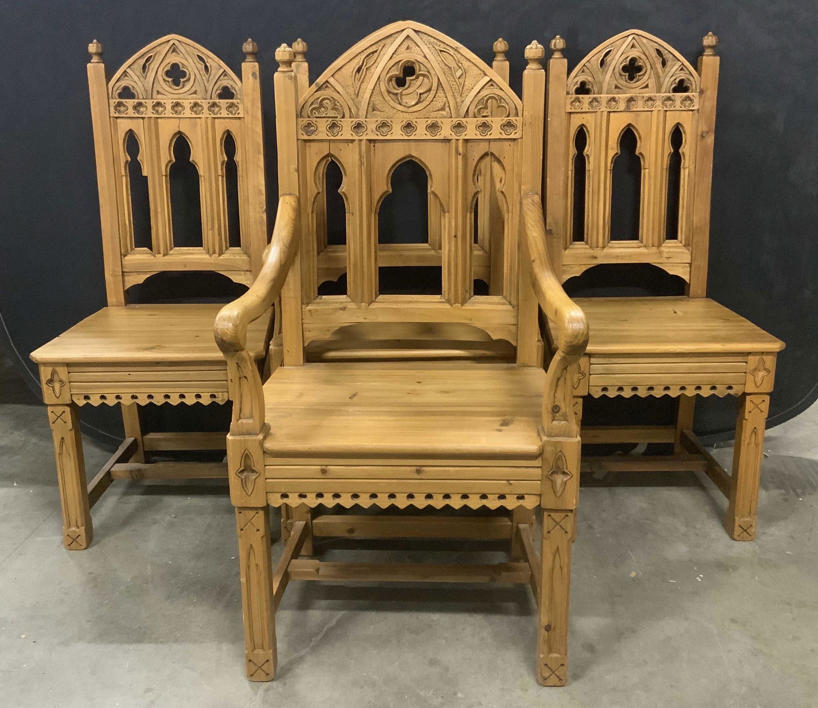 Set 4 KEENPINE Gothic Style Chairs (1 of 11)