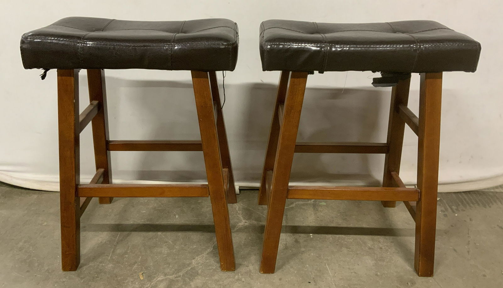 Pair Upholstered Stools (1 of 5)