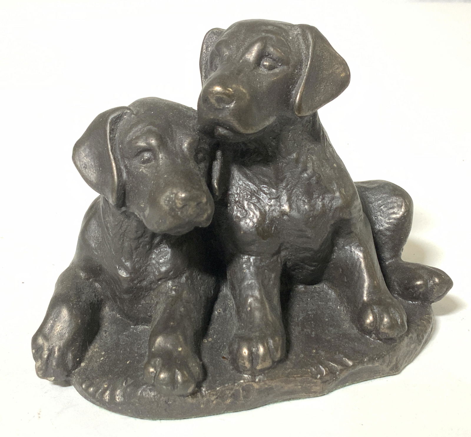 Labrador Retriever Pups Bronzed Metal Figurine (1 of 5)