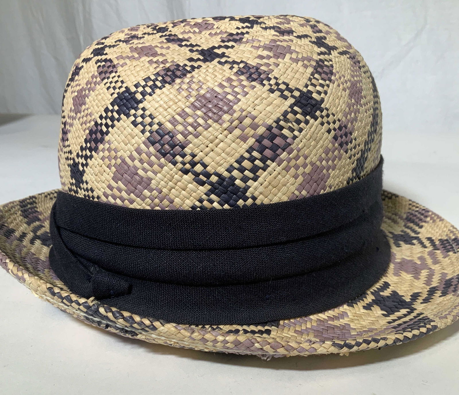 San Francisco Woven Straw Fedora Hat (1 of 6)
