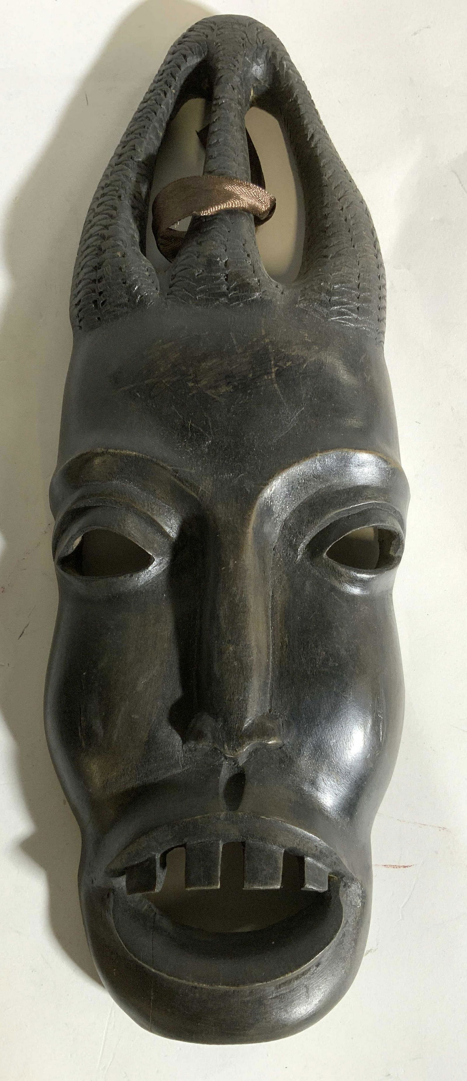 Carved Wooden African Tribal Art Mask (1 of 8)