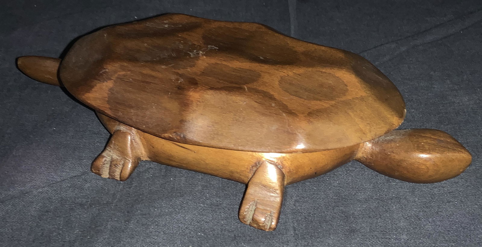 Carved Teak Wood Turtle Keepsake Box (1 of 5)