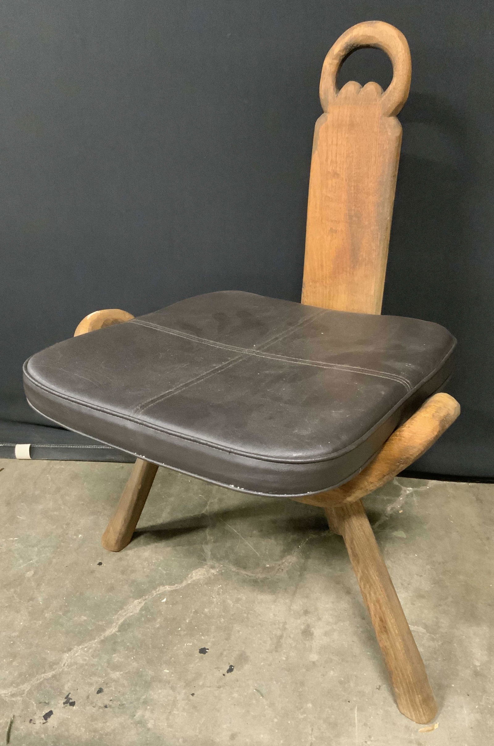 Vintage Primitive Style Folk Art Stool (1 of 7)