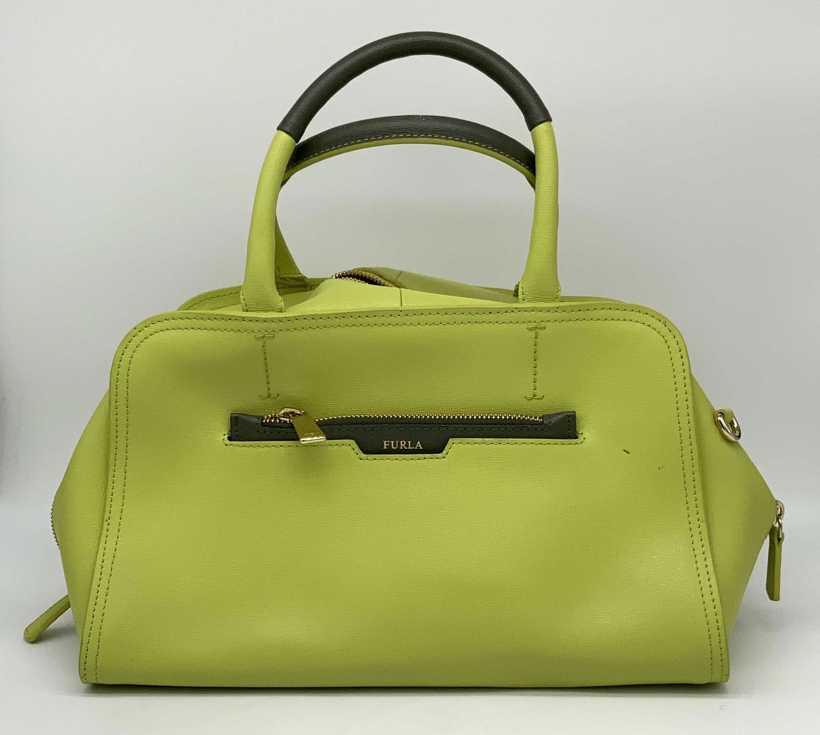 FURLA Genuine Leather Convertible Handbag, Italy (1 of 13)