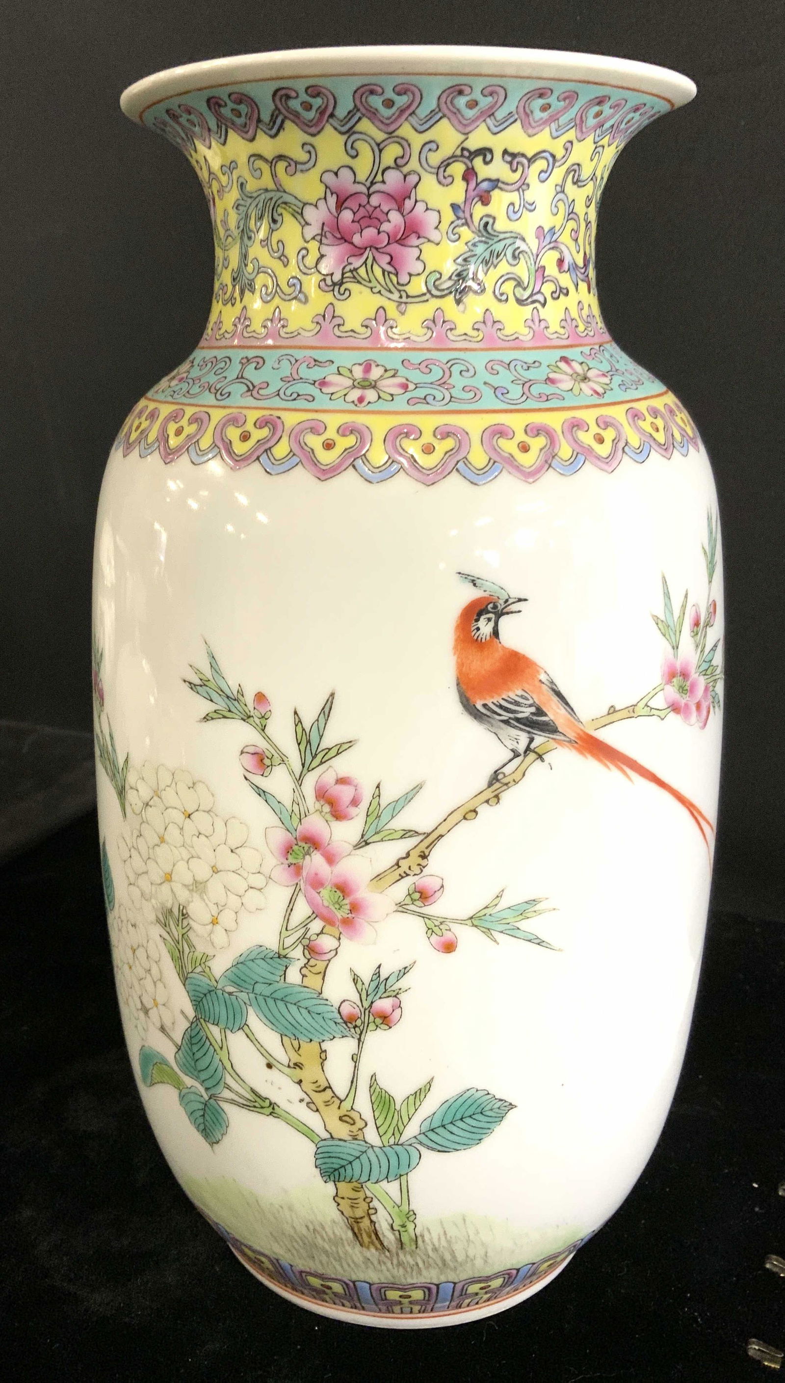 Vntg Hand Painted Signed Asian Porcelain Vase (1 of 11)
