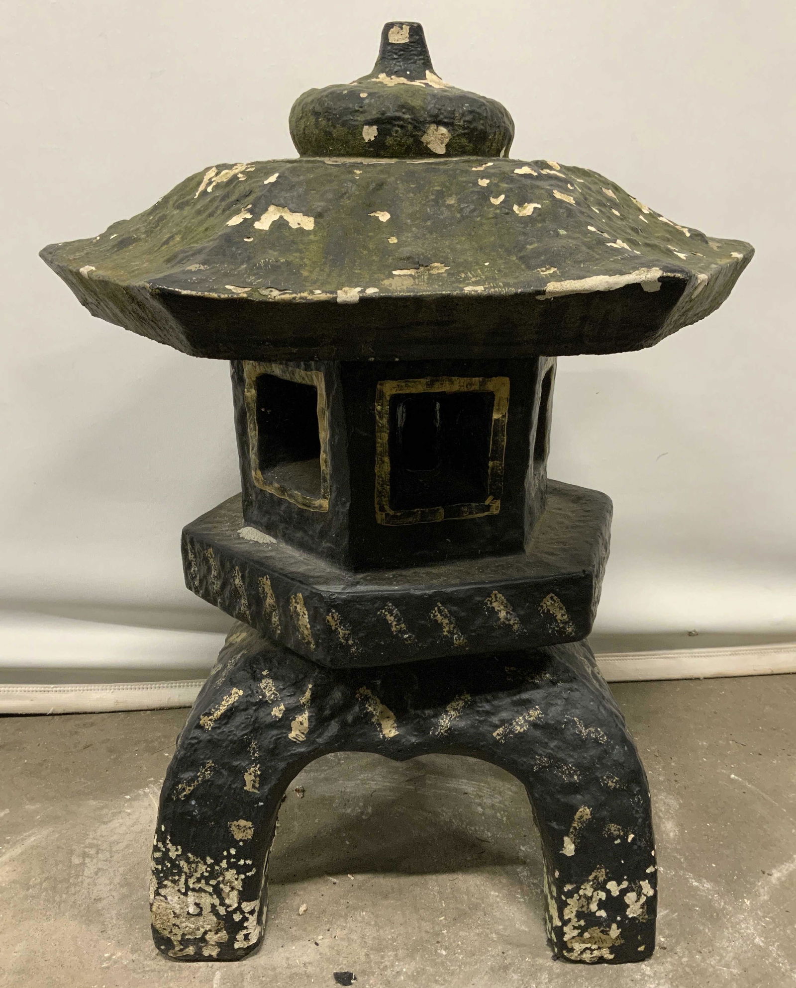 Cast Cement Asian Style Garden Lantern (1 of 10)