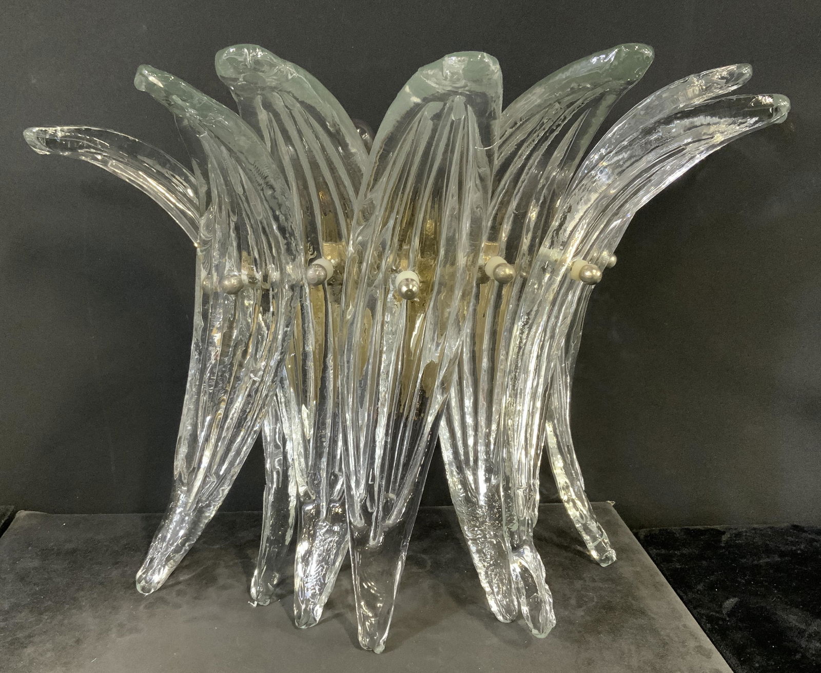 Palmette Glass Leaf Wall Sconce (1 of 9)