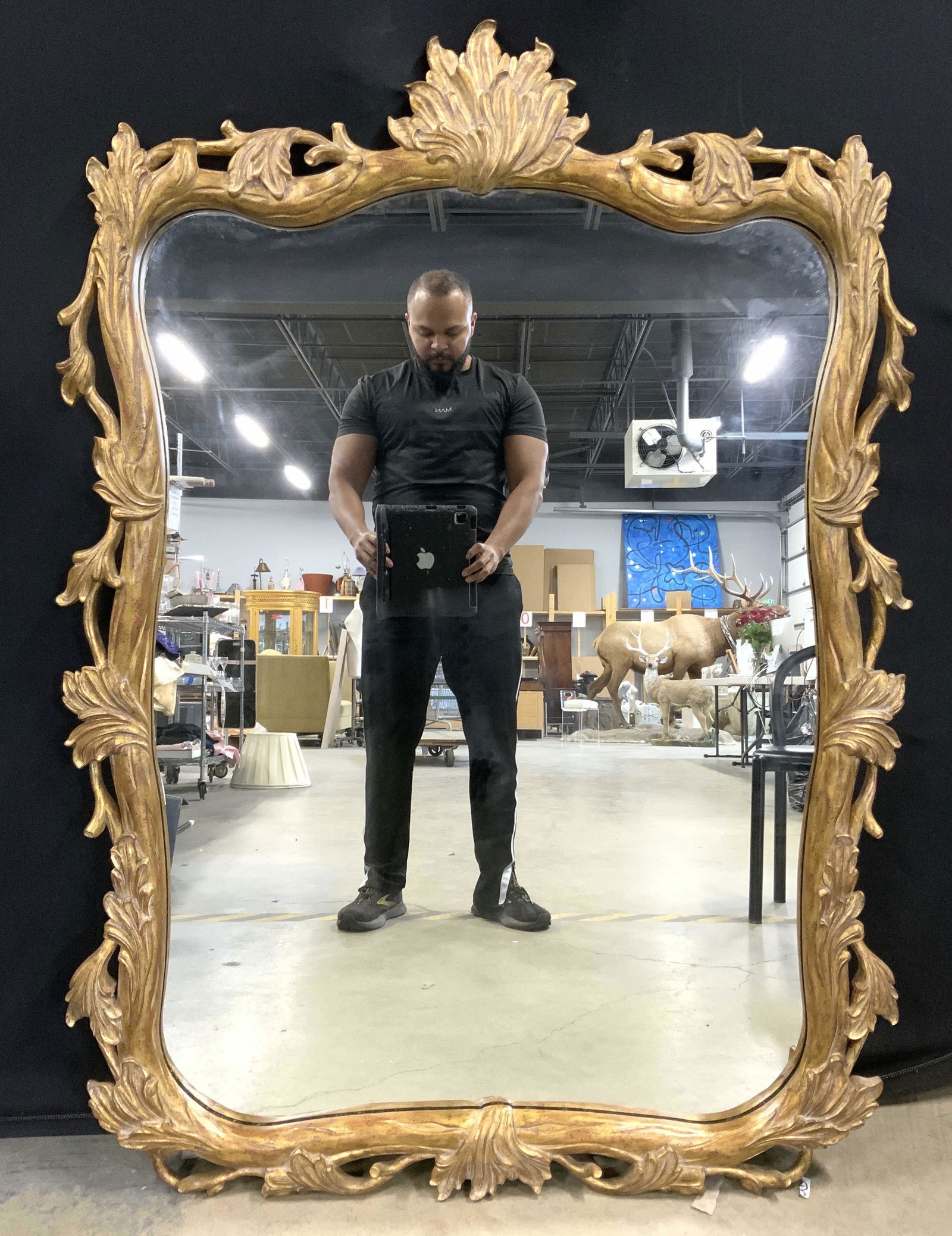 LA BARGE Gold Leaf Frame Mirror (1 of 10)