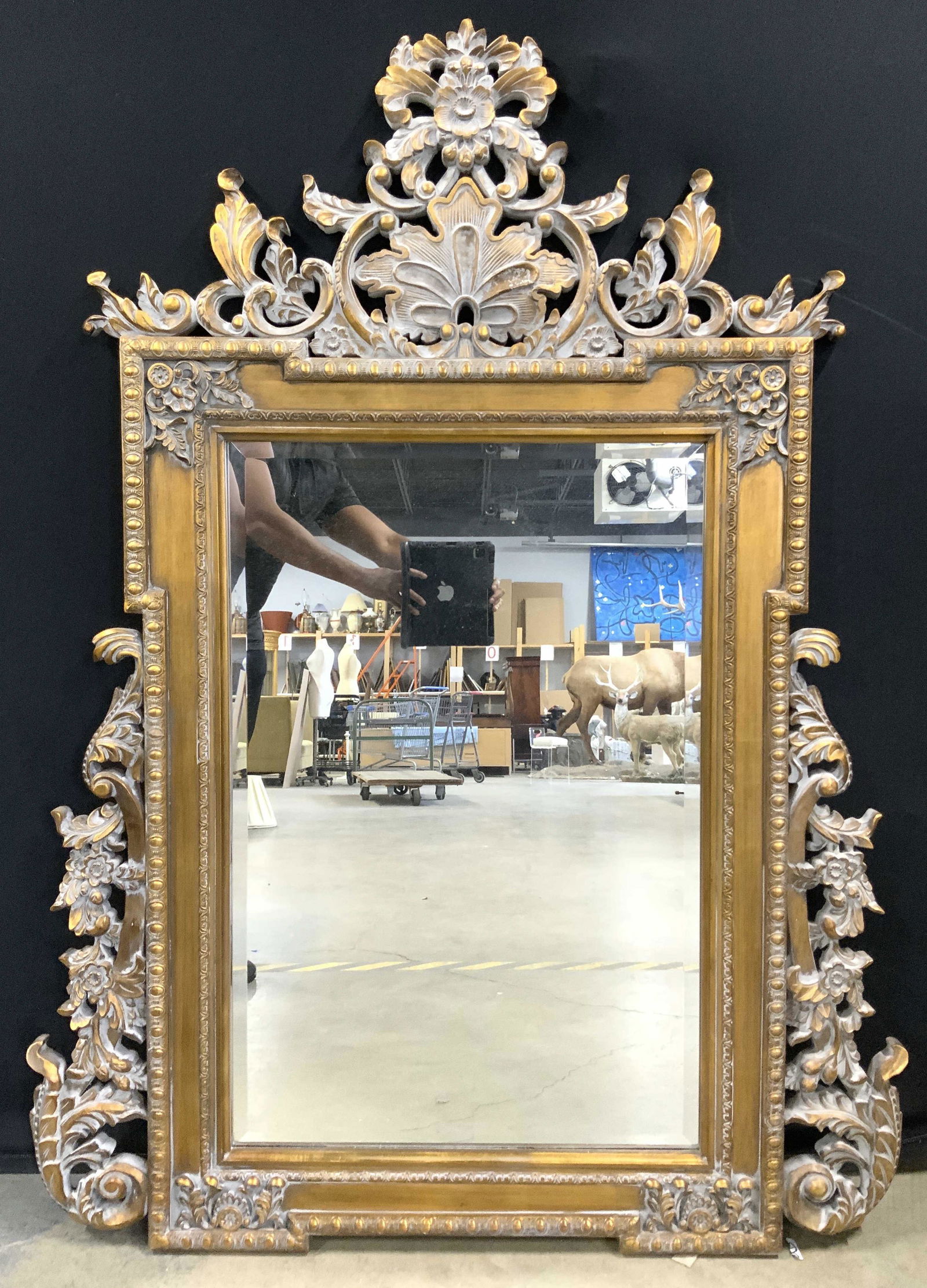 HOWARD ELLIOT COLLECTION Ornate Bevel Wall Mirror (1 of 10)