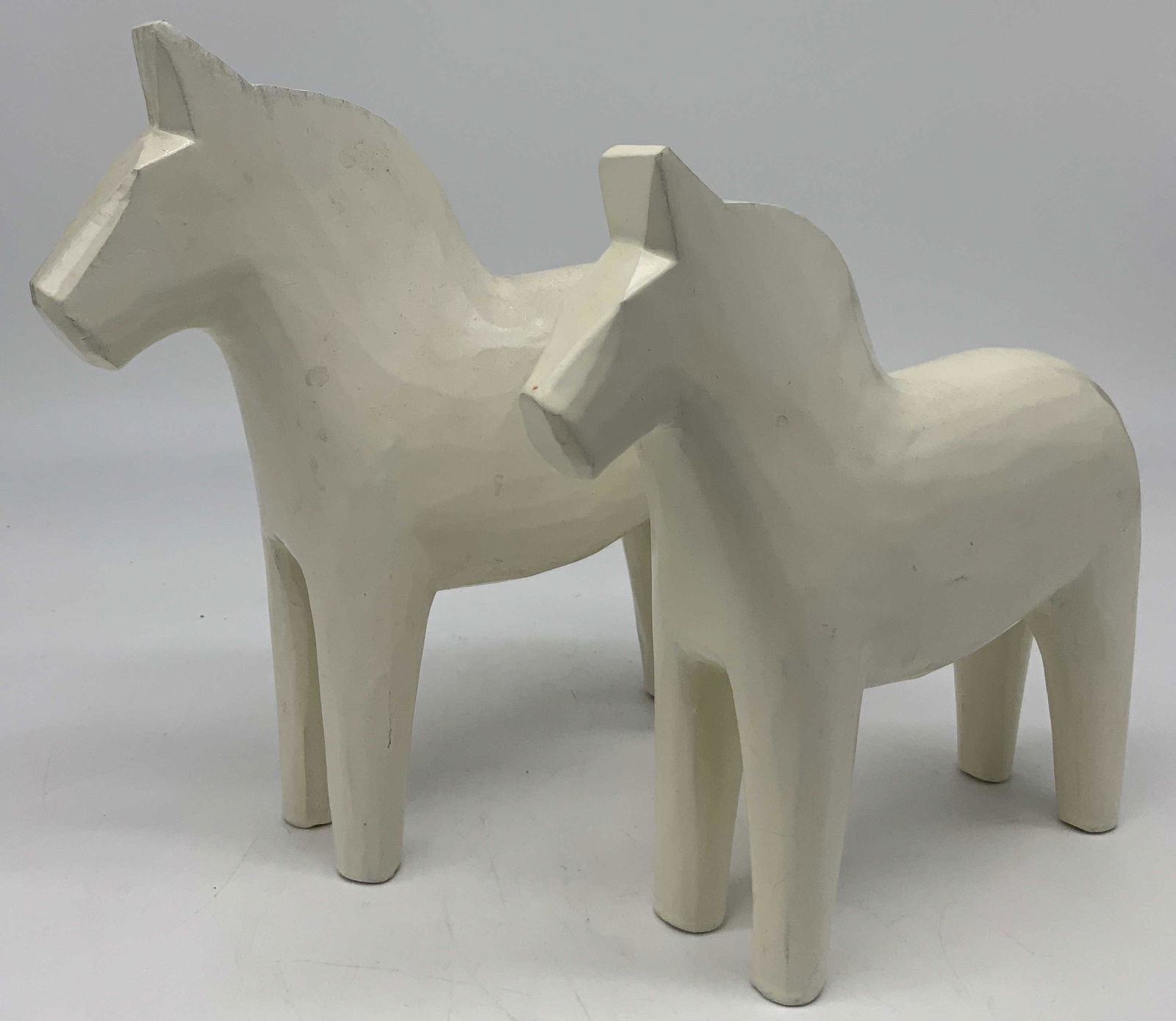Pair Swedish Folk Wooden Horse Toy (1 of 7)