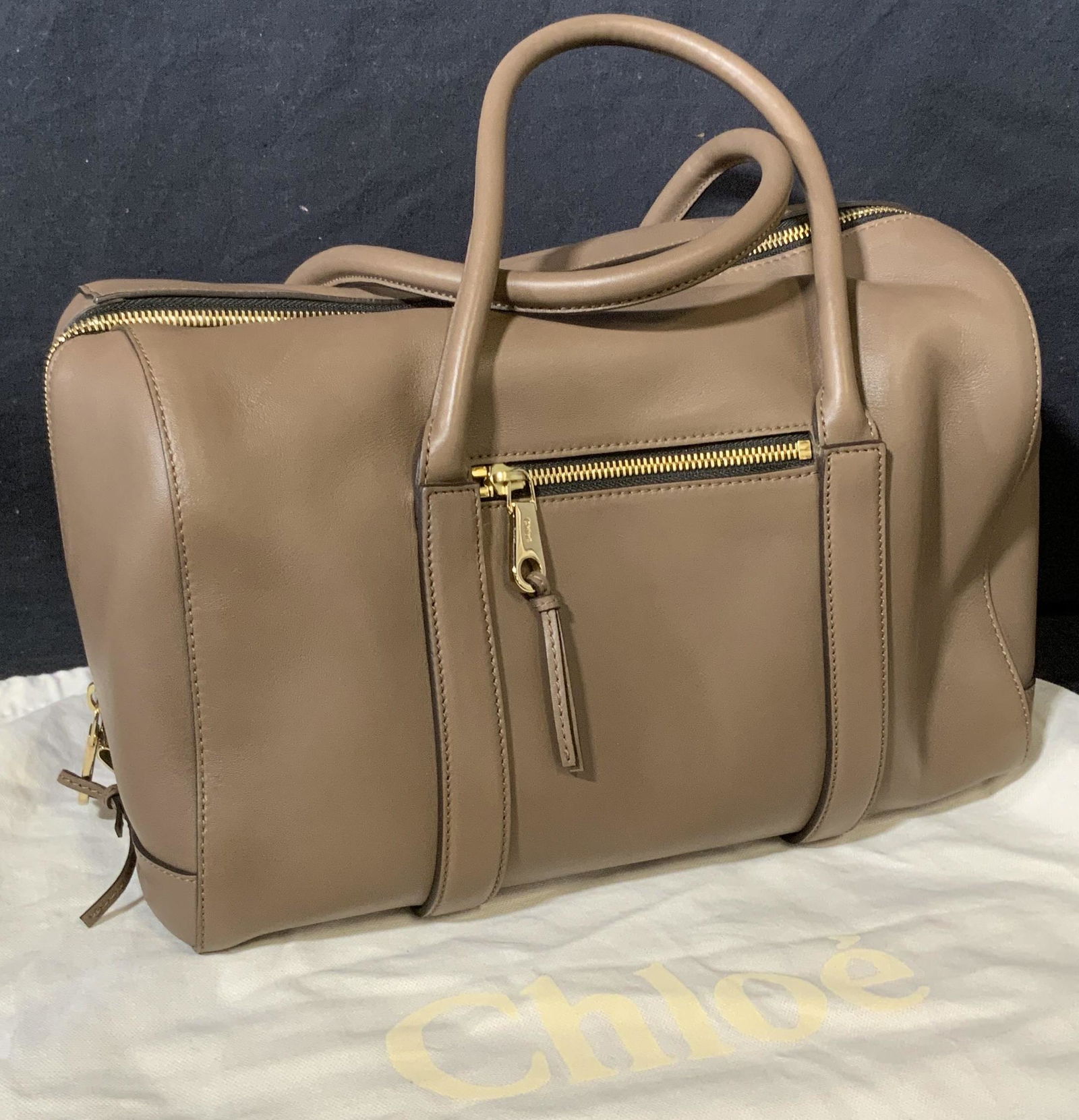 CHLOE Light Nut Brown Leather MADELEINE Duffel Bag (1 of 11)