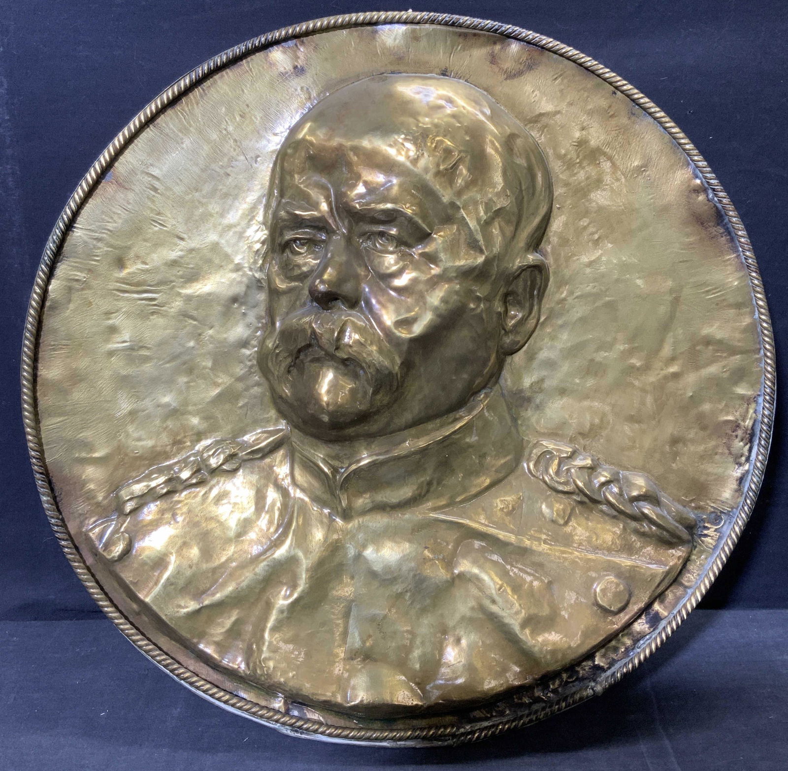 Large Round Copper Relief of Teddy Roosevelt (1 of 7)