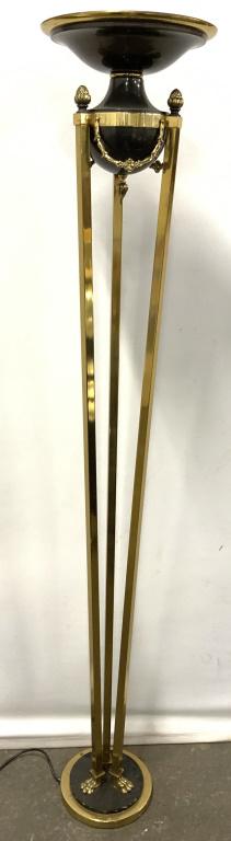 Empire Style Brass Metal Floor Lamp (1 of 10)