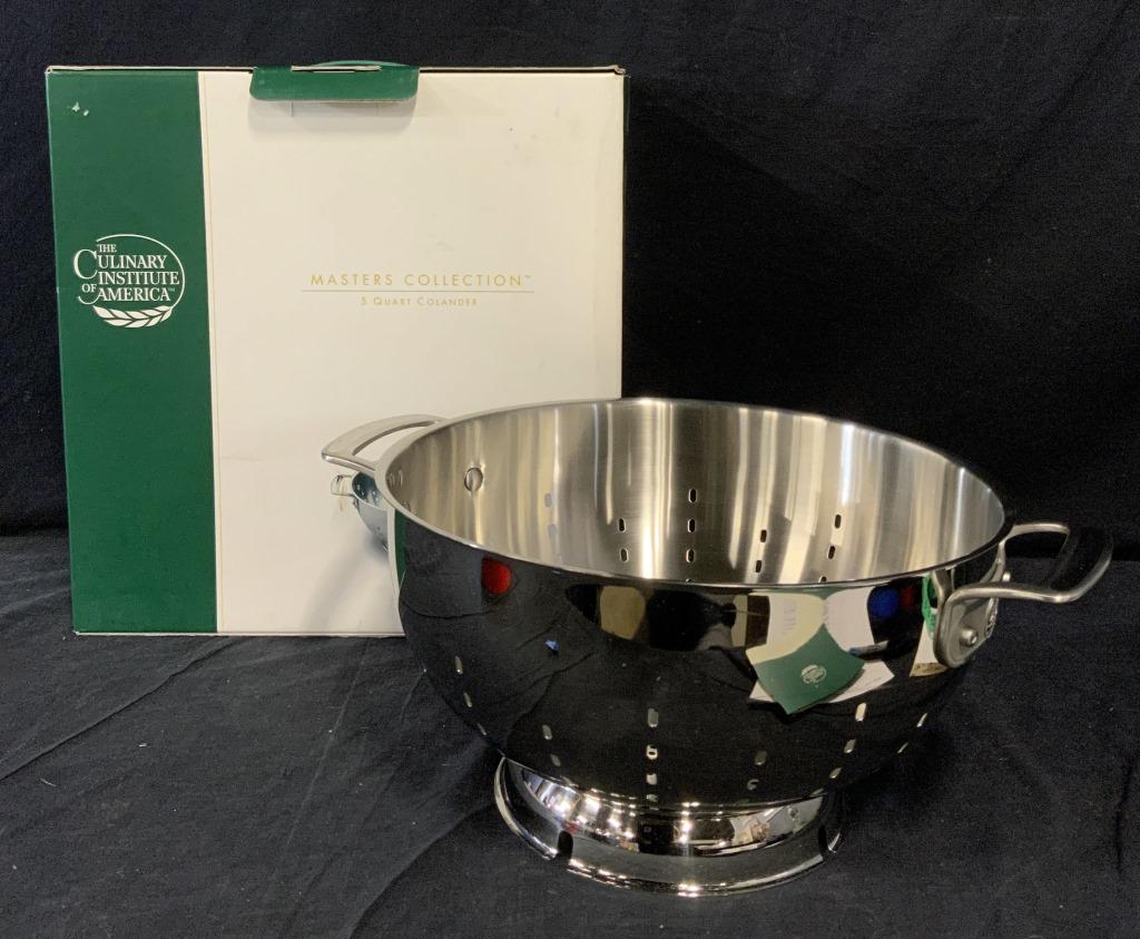 NIB Cul. Inst. of America 5 Qt Stainless Colander (1 of 7)
