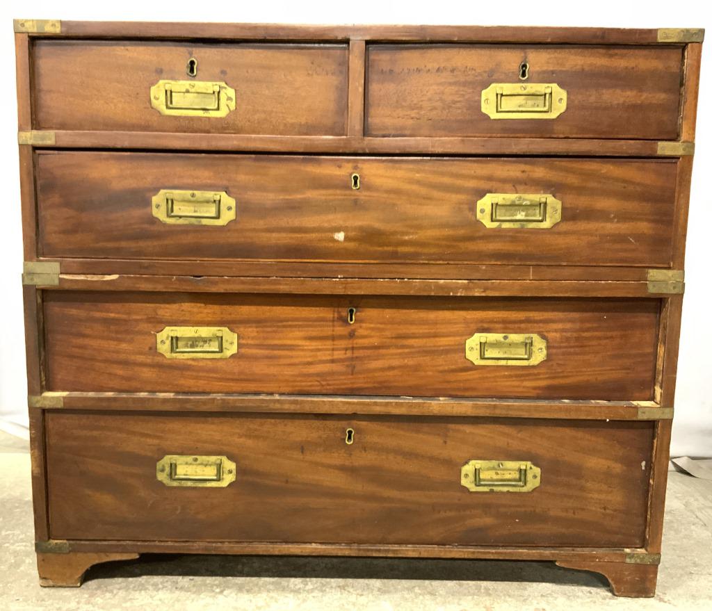 Antique Wooden Stackable Campaign Chests (1 of 14)