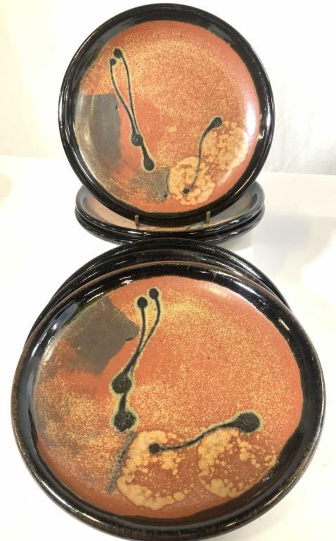 Set6 Handmade MC Ceramic Pottery Plate (1 of 7)