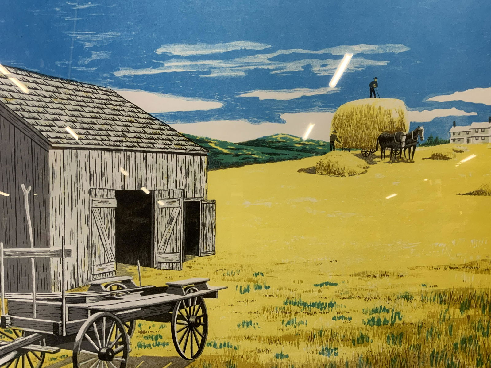 GERRY DVORAK Signed Serigraph of Farm Landscape (1 of 11)